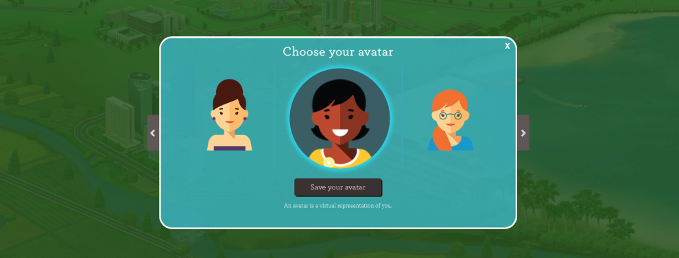 choosing an avatar in Retirement City game