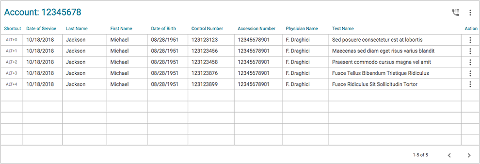 a simple spreadsheet data grid